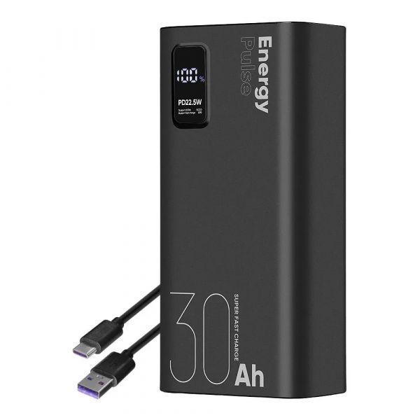 Powerbank OBAL:ME EnergyPulse (2x USB-A, 1x USB-C - Preto), miniatura 2