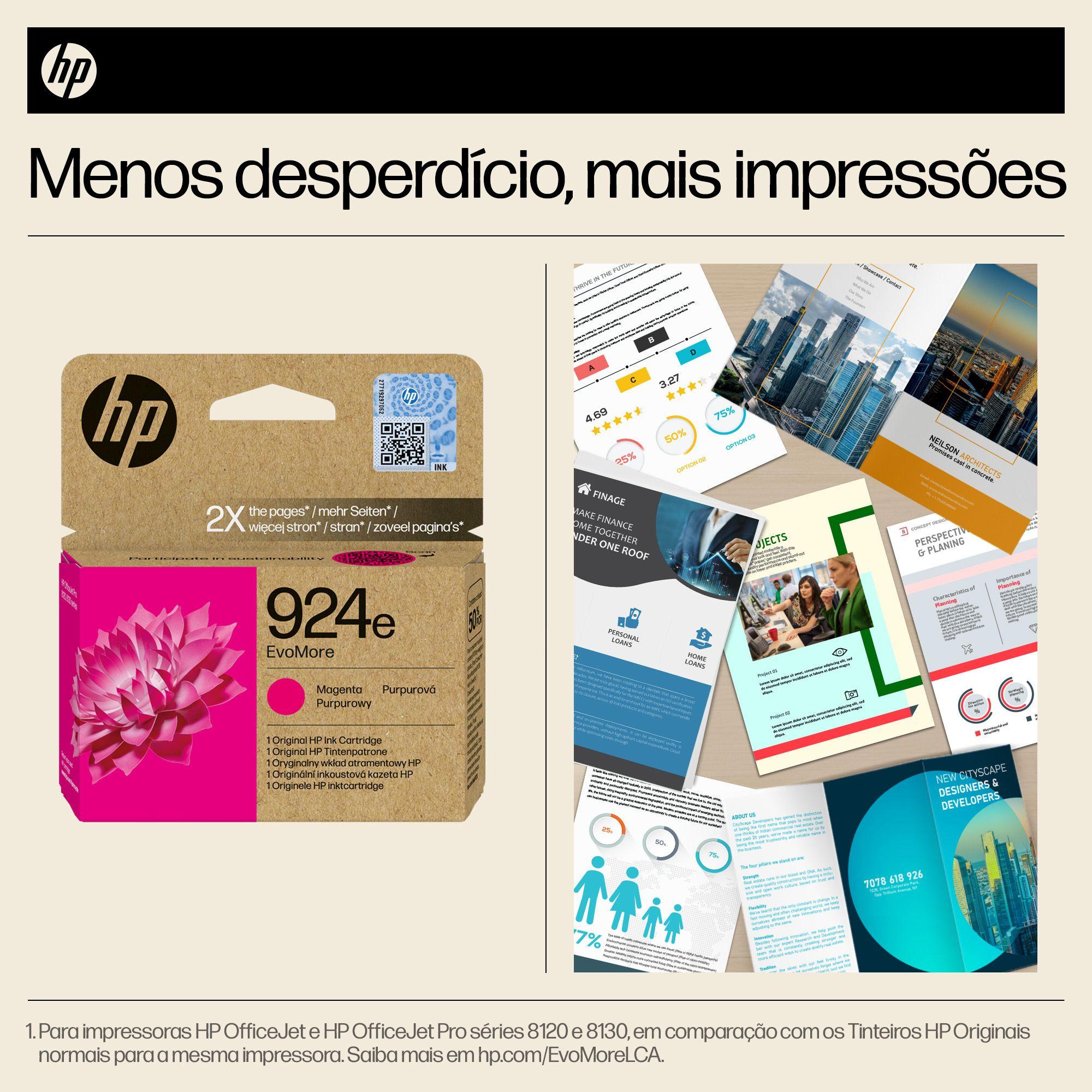 Tinteiro HP 924e EvoMore (800 páginas a cores - Magenta), miniatura 3