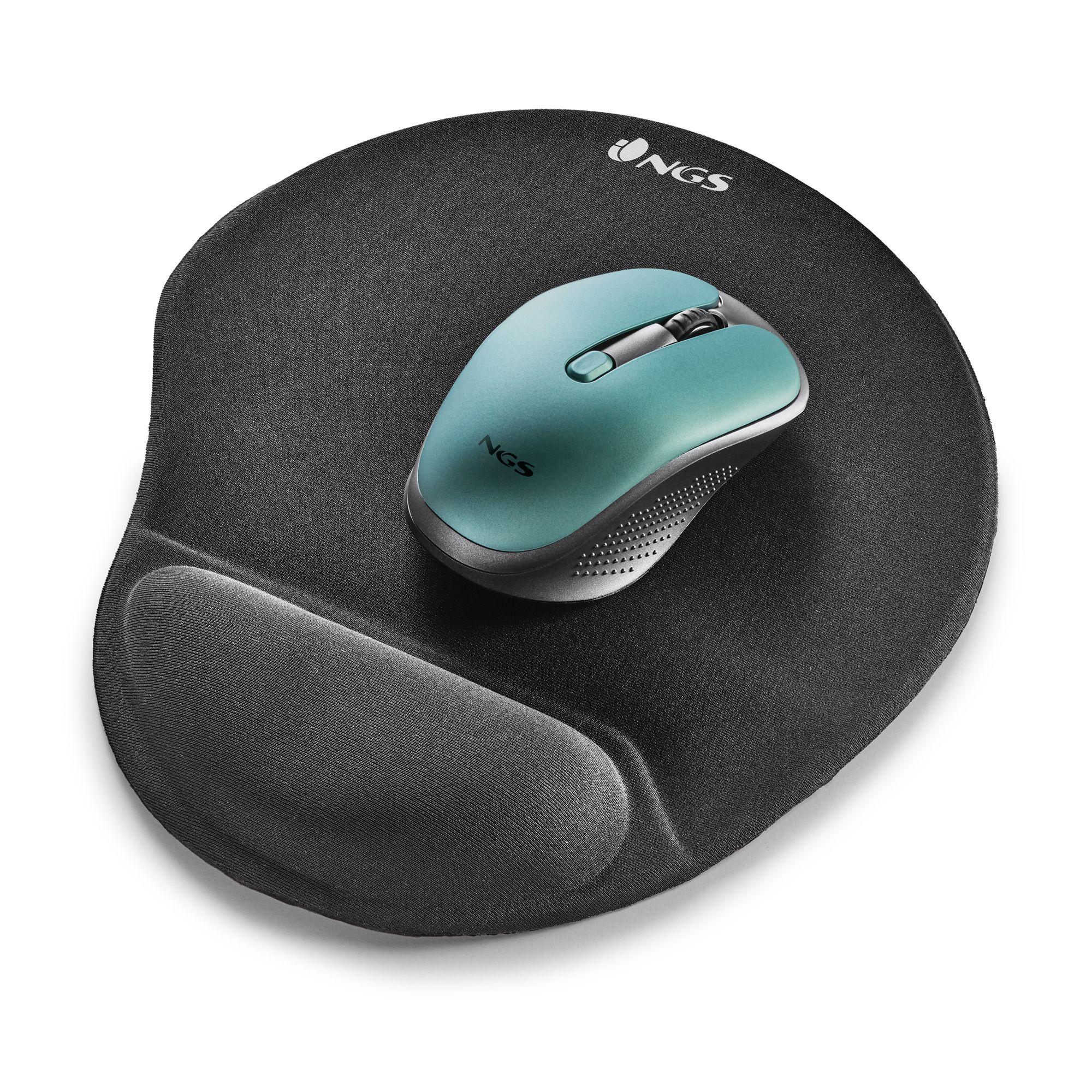 Tapete de Rato Ergonómico NGS KILIM GEL (Tecido, Gel, Borracha - Tecido - 2,5 cm - Preto), miniatura 4
