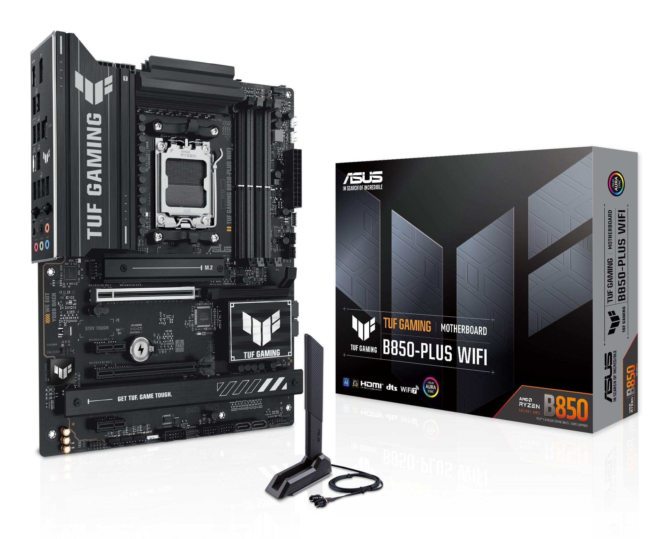 Motherboard ASUS TUF GAMING B850-PLUS WIFI (AM5 - ATX - Duplo canal - Preto)