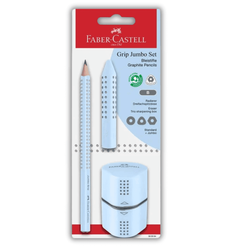 Conjunto de Escrita FABER-CASTELL Grip 2001 (Azul-celeste)