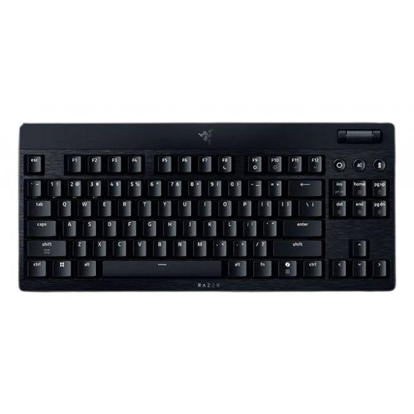 Teclado RAZER BlackWidow V4 Low-Profile TKL HyperSpeed (Alemão - Razer Orange de perfil baixo - Tenkeyless - Preto)