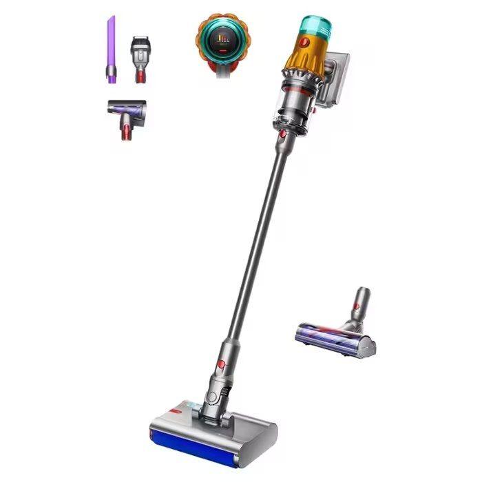Aspirador Vertical DYSON V12 Detect Slim Submarine (Altura 124,7 cm - Níquel e Amarelo) — miniatura 2