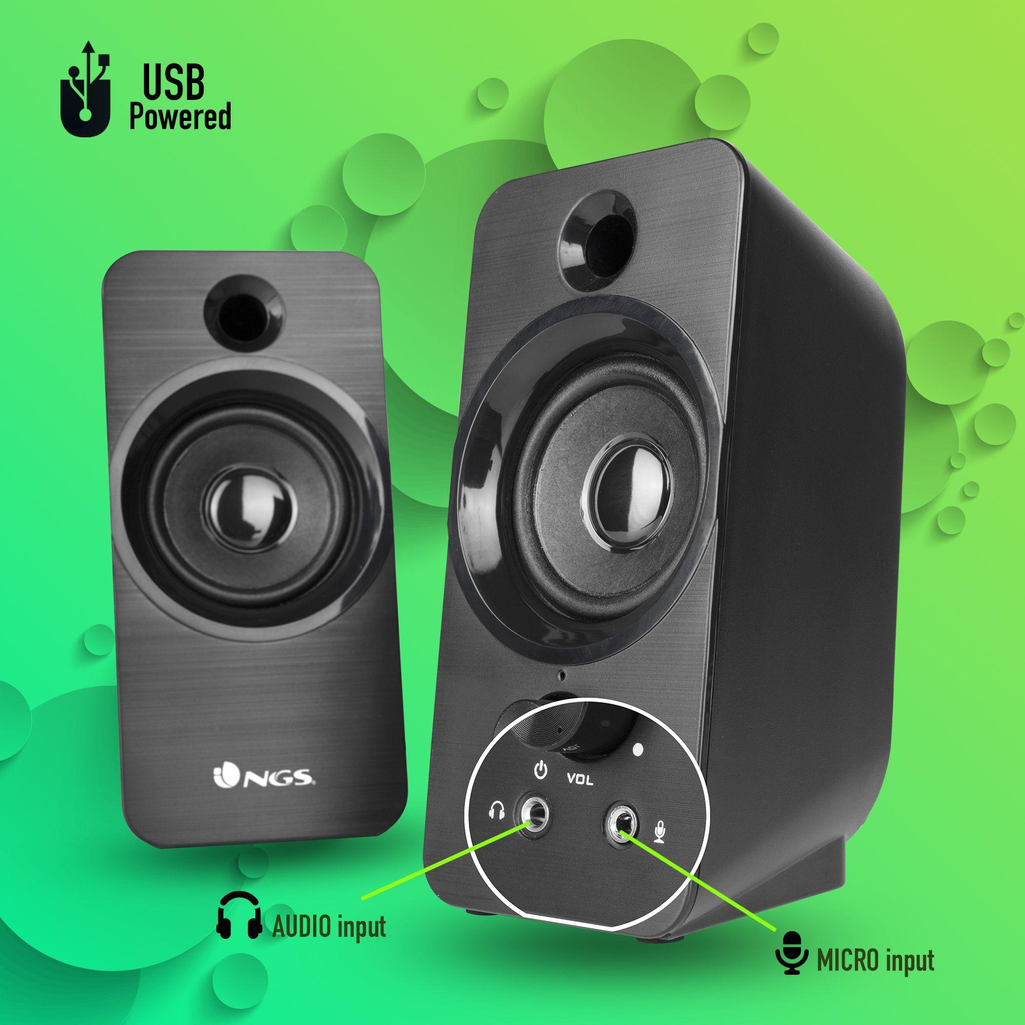 Colunas Multimédia NGS SB350 (6 W - Sem fios - Preto) — miniatura 7