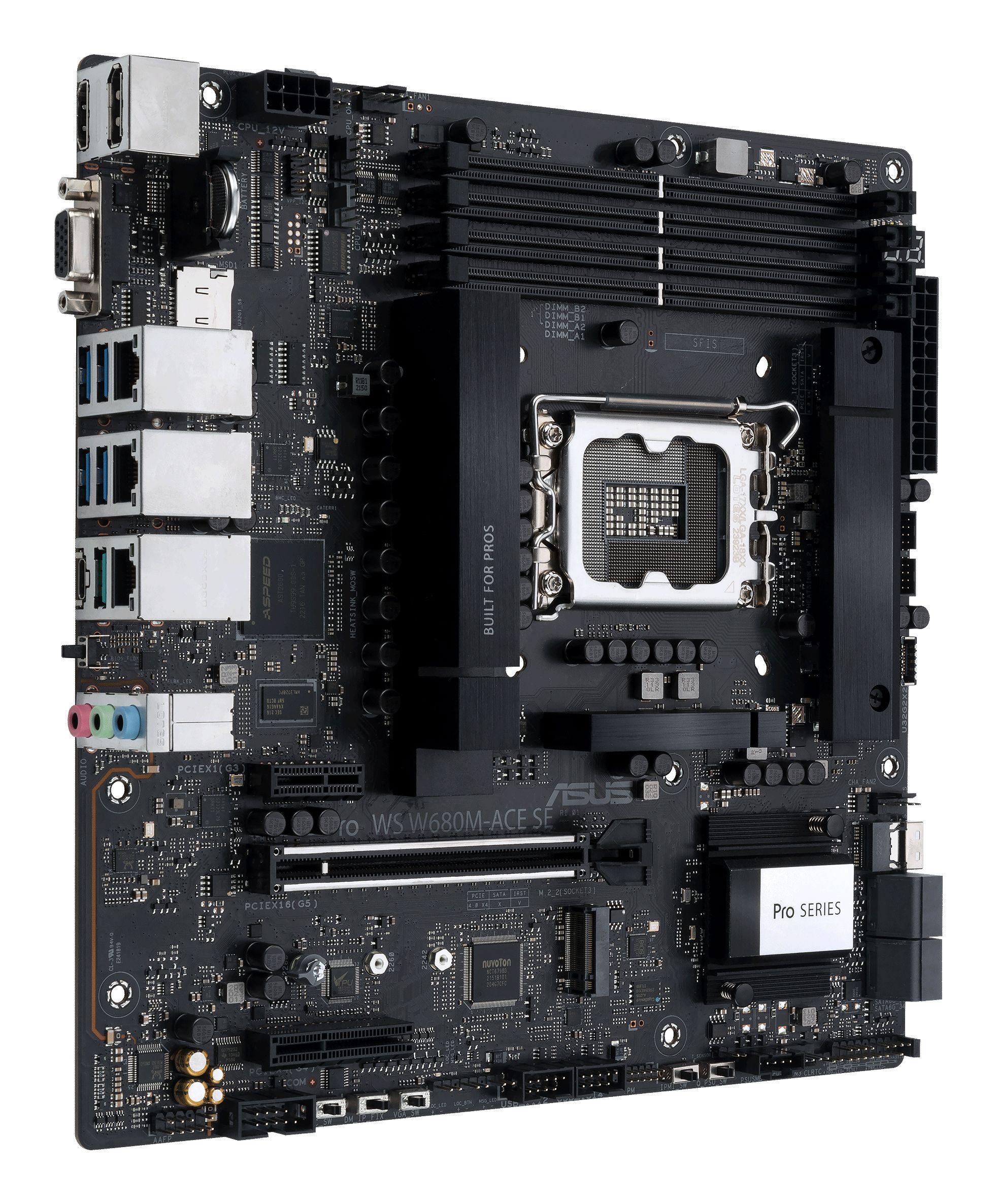 Motherboard ASUS PRO WS W680M-ACE SE (LGA 1700 - micro ATX - Duplo canal), miniatura 2