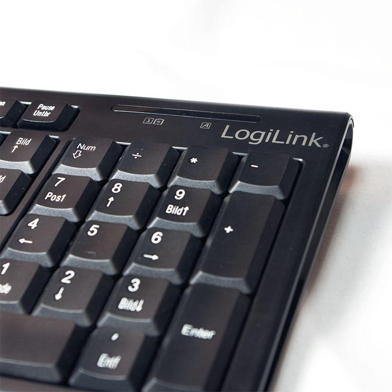 Teclado e Rato LOGILINK ID0104 (Tamanho completo - RF Wireless - Sem fios - Preto) — miniatura 7
