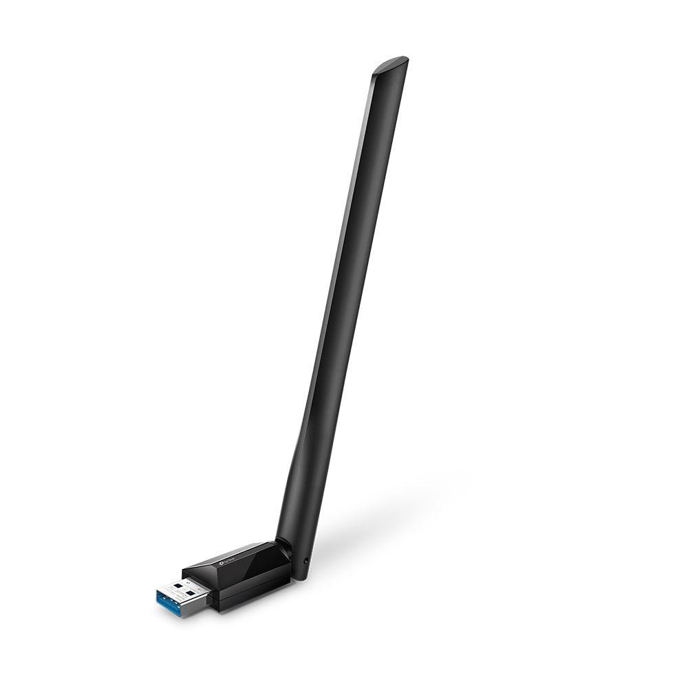 Adaptador USB Wi-Fi TP-LINK Archer T3U Plus (Wi-Fi 5 - Até 1300 Mbit/s - Dual-band - Preto)