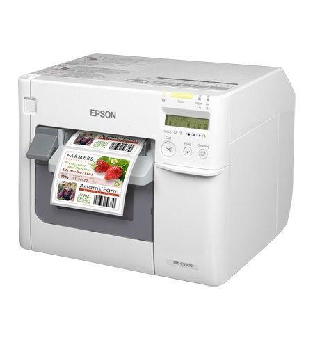 Impressora de Etiquetas EPSON TM-C3500 (Com Fios - Branco)