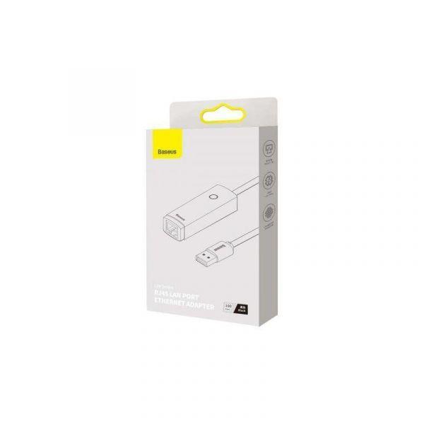 Adaptador de Rede BASEUS Lite Series WKQX000001 (USB Type-A - RJ-45 - Preto) — miniatura 2