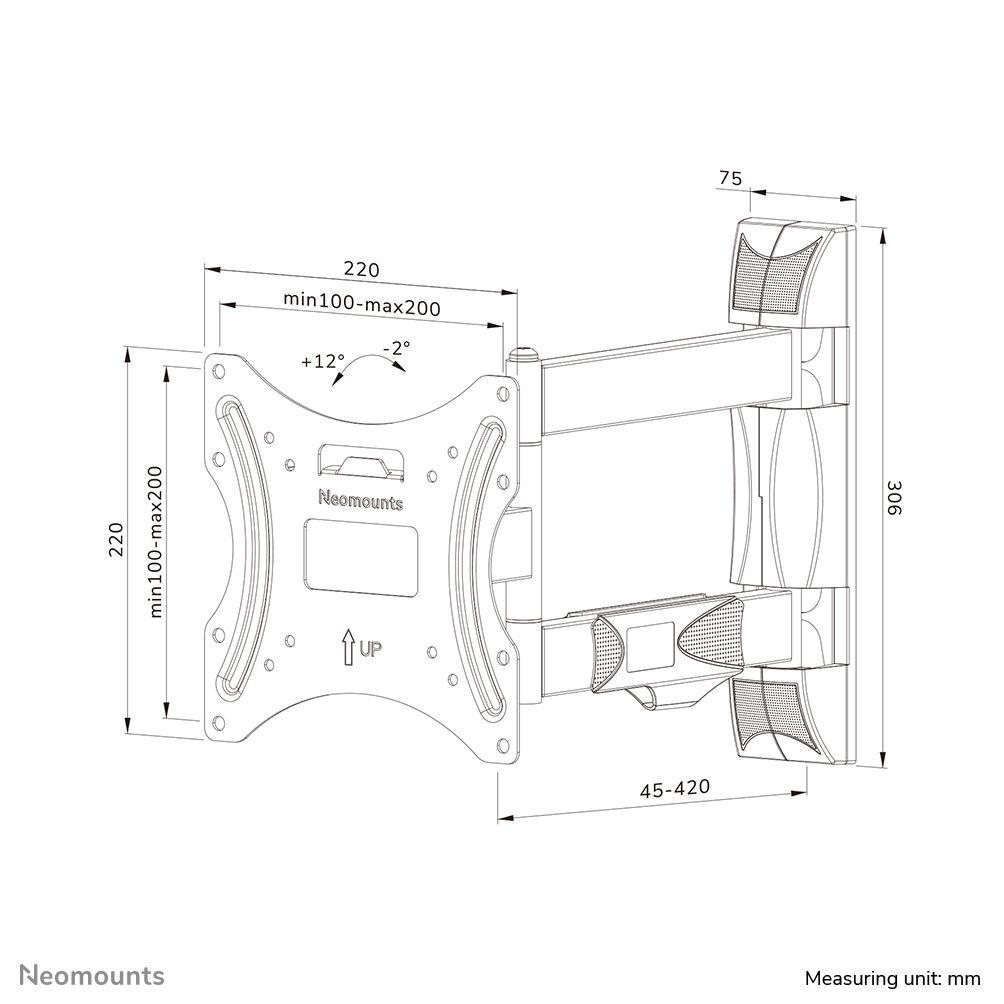 Suporte de Parede para TV NEOMOUNTS WL40-550BL12 (32-55" - 35 kg - Preto), miniatura 15
