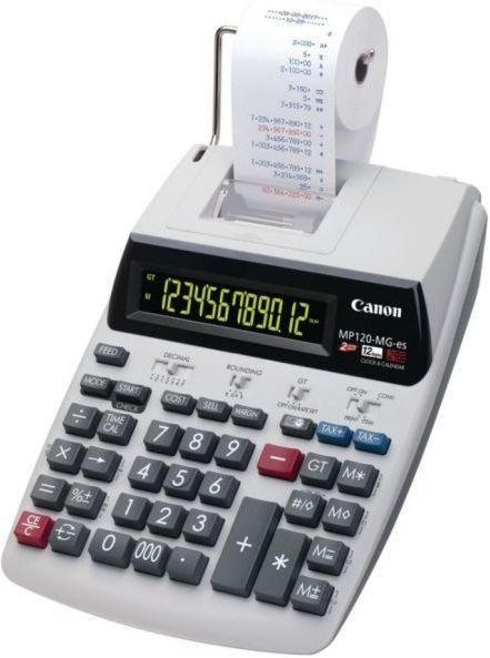 Calculadora de Secretária com Impressão CANON MP120-MG-ES II (Branco), miniatura 3