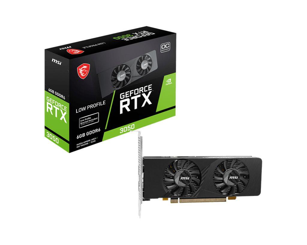 Placa Gráfica MSI GeForce RTX 3050 LP E 6G OC (GeForce RTX 3050 - 14 Gbit/s - 6 GB - Preto)