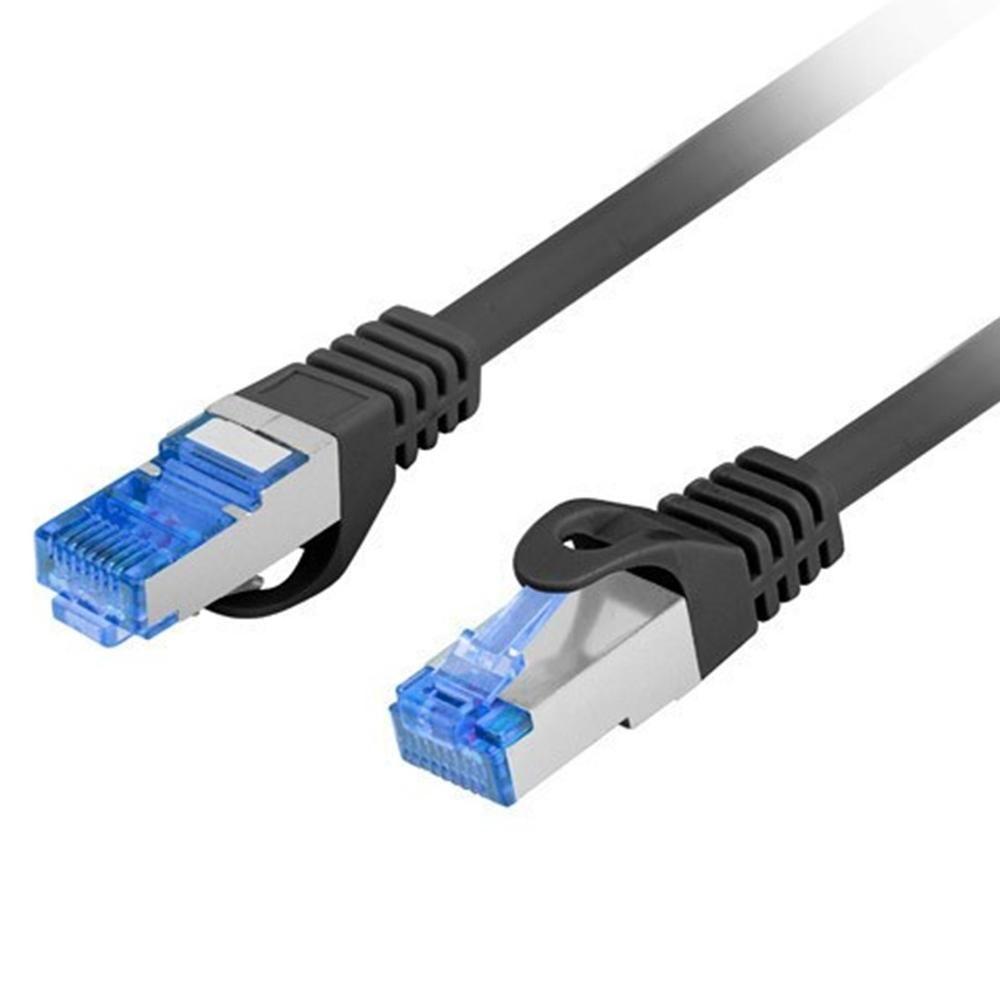 Cabo de Rede LANBERG PCF6A-10CC-0025-BK (0,25 m - Cat.6A - Preto)