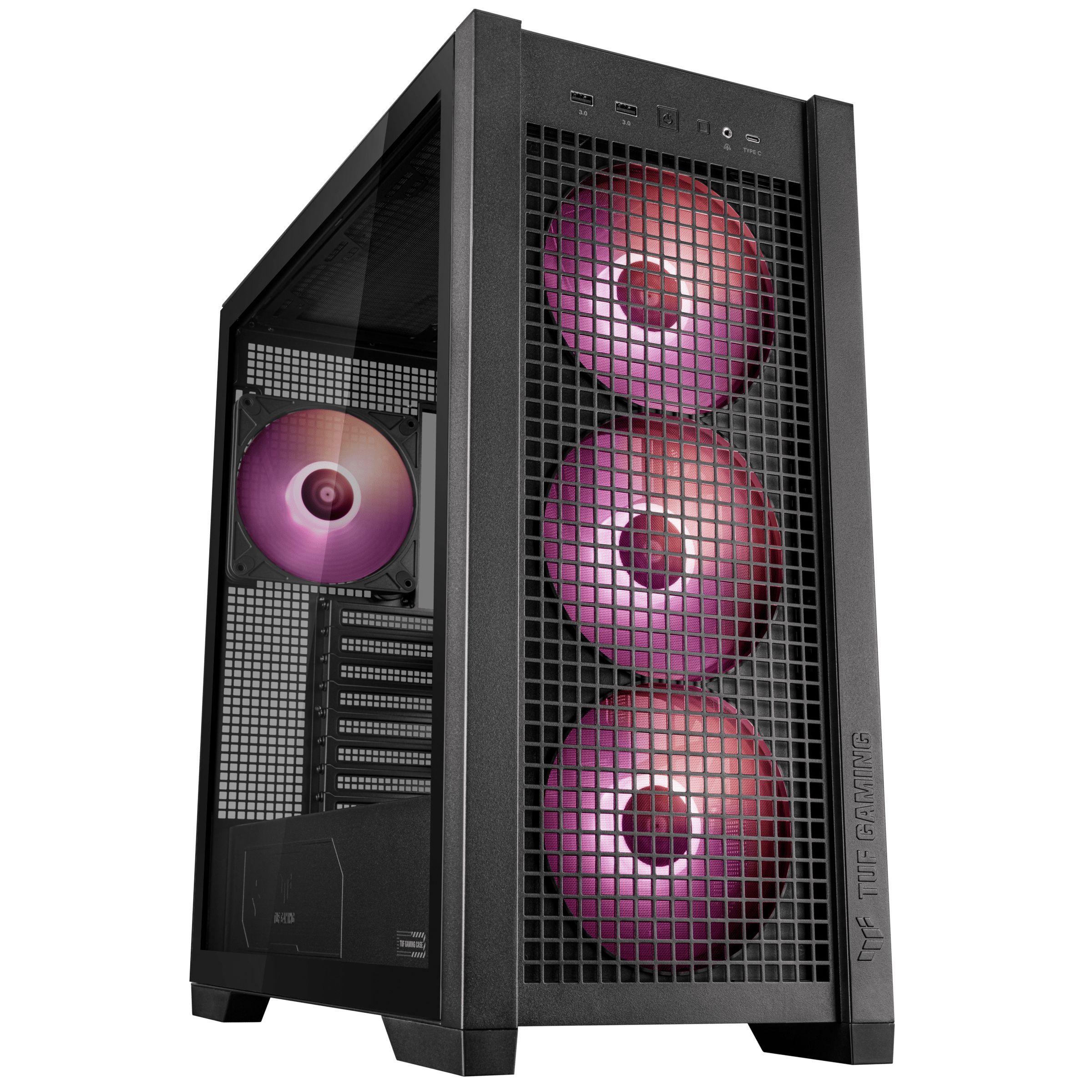 Caixa PC ASUS TUF Gaming GT302 TG ARGB (EATX, ATX, micro ATX, Mini-ITX - ATX, SFX, SFX-L - Midi Tower - Preto), miniatura 7