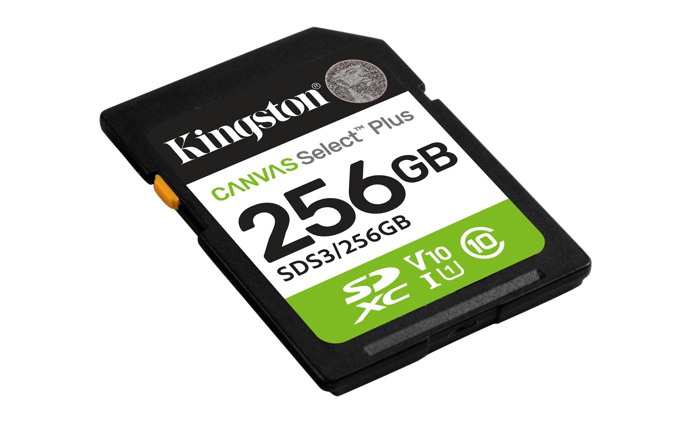Cartão de Memória KINGSTON Canvas Select Plus Gen3 SDS3/256GB (256GB - Classe 10 - 150 MB/s - Verde, Preto e Branco), miniatura 2