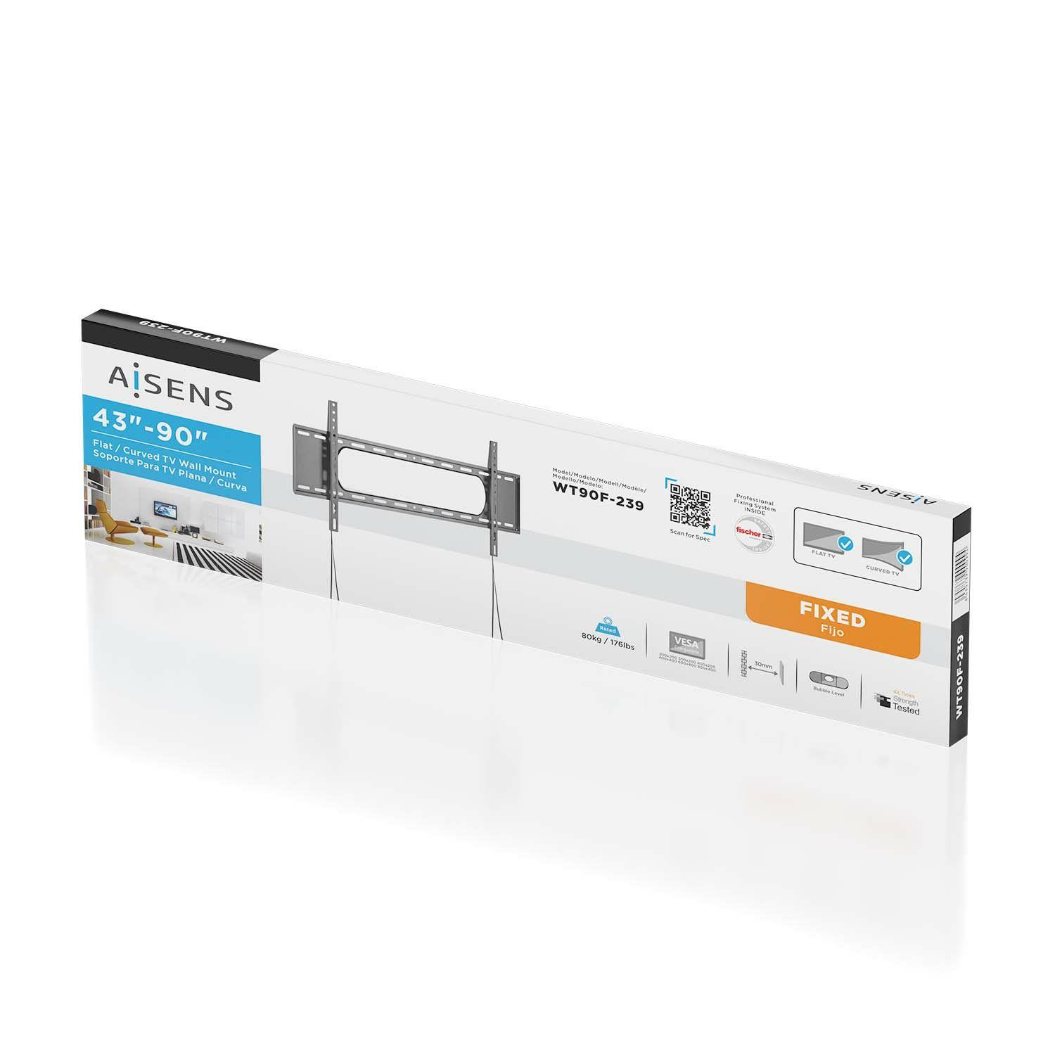 Suporte de Parede para TV AISENS WT90F-239 (800 x 400 mm - 50 x 50 mm - 2,29 m - Preto), miniatura 5