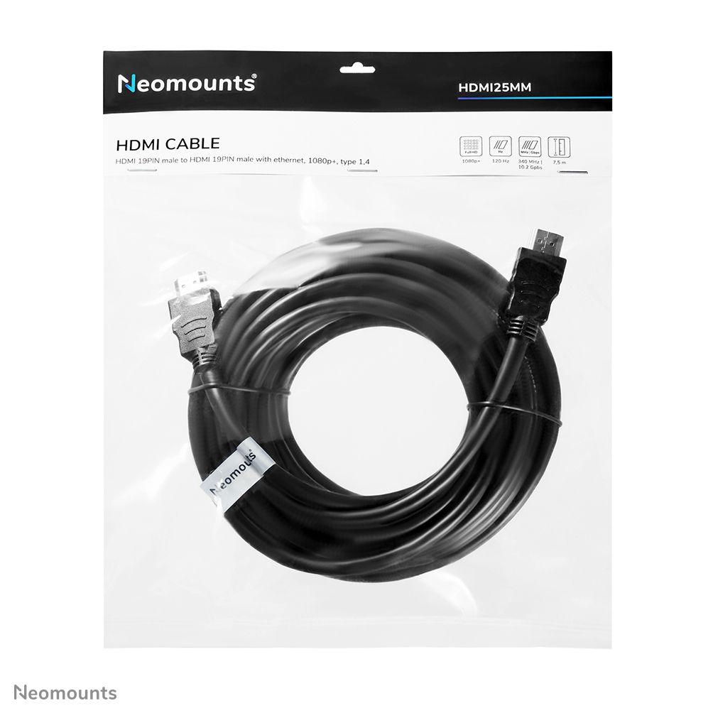Cabo HDMI NEOMOUNTS HDMI25MM (7,5 m - Macho - Preto), miniatura 3