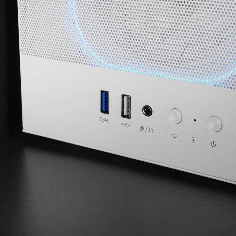 Caixa ATX MARS GAMING MCNEBULAW (ATX, Micro ATX, Mini-ITX - Torre média - Aço SPCC, 0,6 mm - Branco) — miniatura 5
