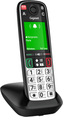 Telefone Sem Fios GIGASET EASY 500HX (14 h - Preto/Prateado)