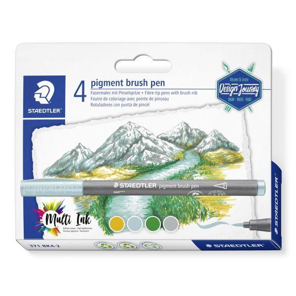 Conjunto de 4 Canetas Pincel STAEDTLER Design Journey 371 BK4-2 (Cores Sortidas), miniatura 3