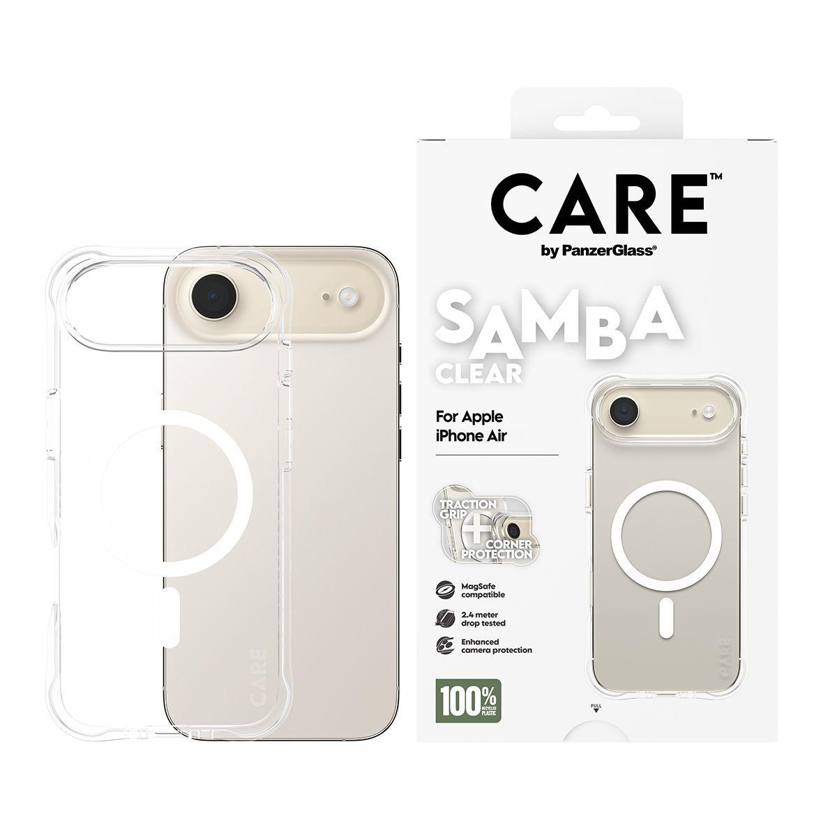 Capa para Telemóvel PANZERGLASS CARE fashionable Samba clear MagSafe iPhone Air (Apple - Transparente), miniatura 2