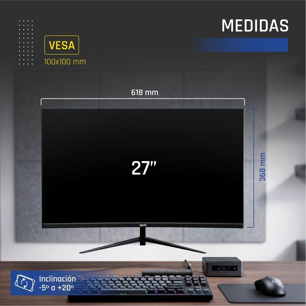 Monitor IGGUAL ML27S (27" - IPS - 120 Hz - Preto) — miniatura 6