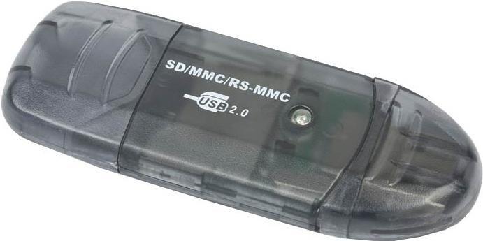 Leitor de Cartões de Memória GEMBIRD FD2-SD-1 (USB 2.0 - Preto)