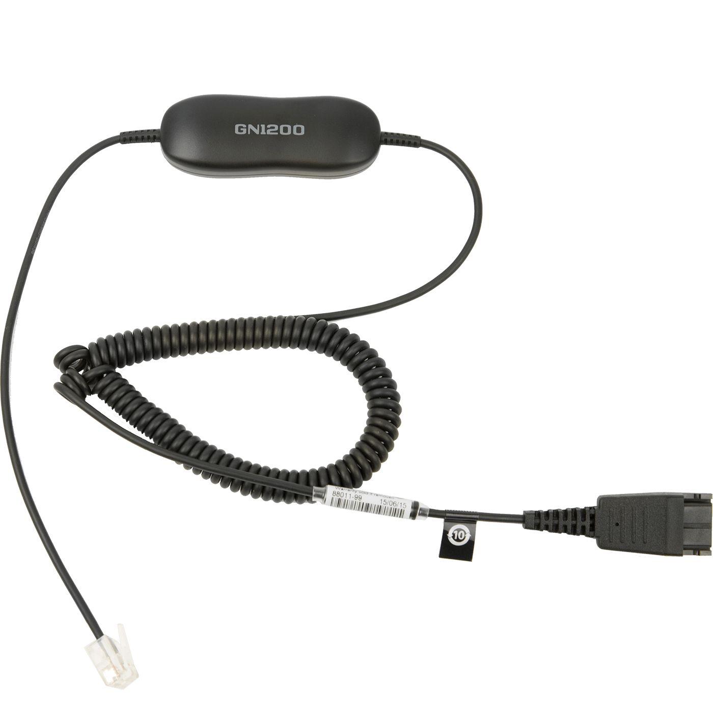 Cabo Telefónico JABRA GN1200 CC 88011-99 (2 m - Preto)