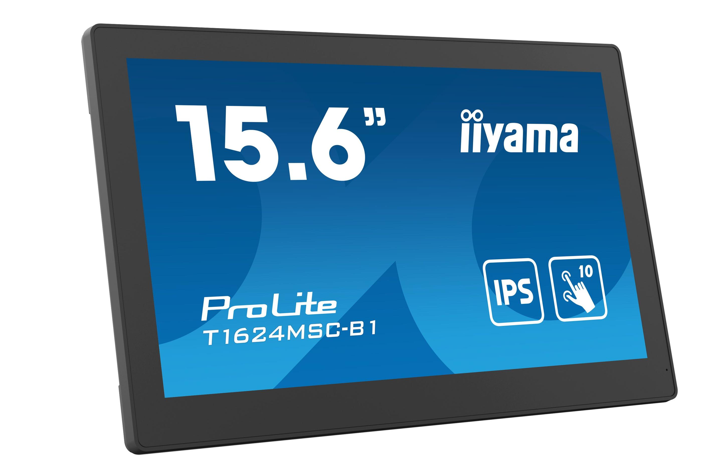 Monitor IIYAMA ProLite T1624MSC-B1 (15,6" - IPS - 1920 x 1080 pixels - Preto)