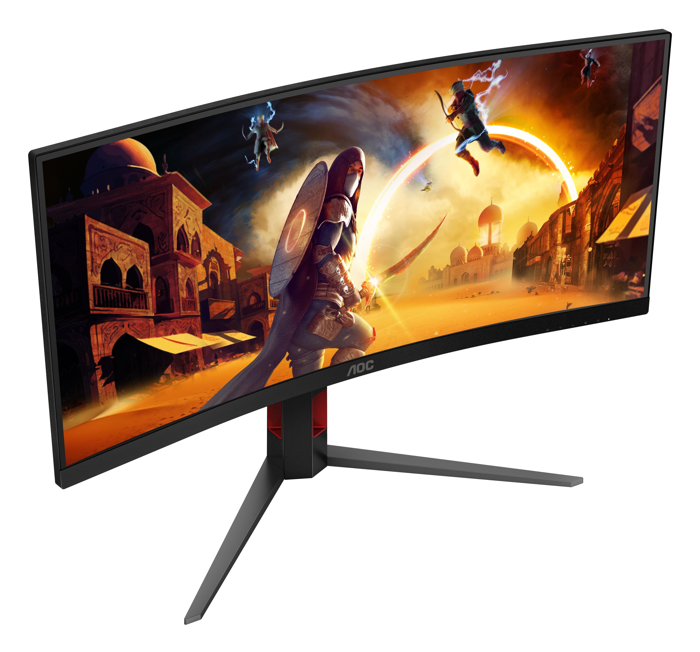 Monitor AOC CU34G4/69 (34" - Fast VA - 180 Hz - Preto/Vermelho) — miniatura 8
