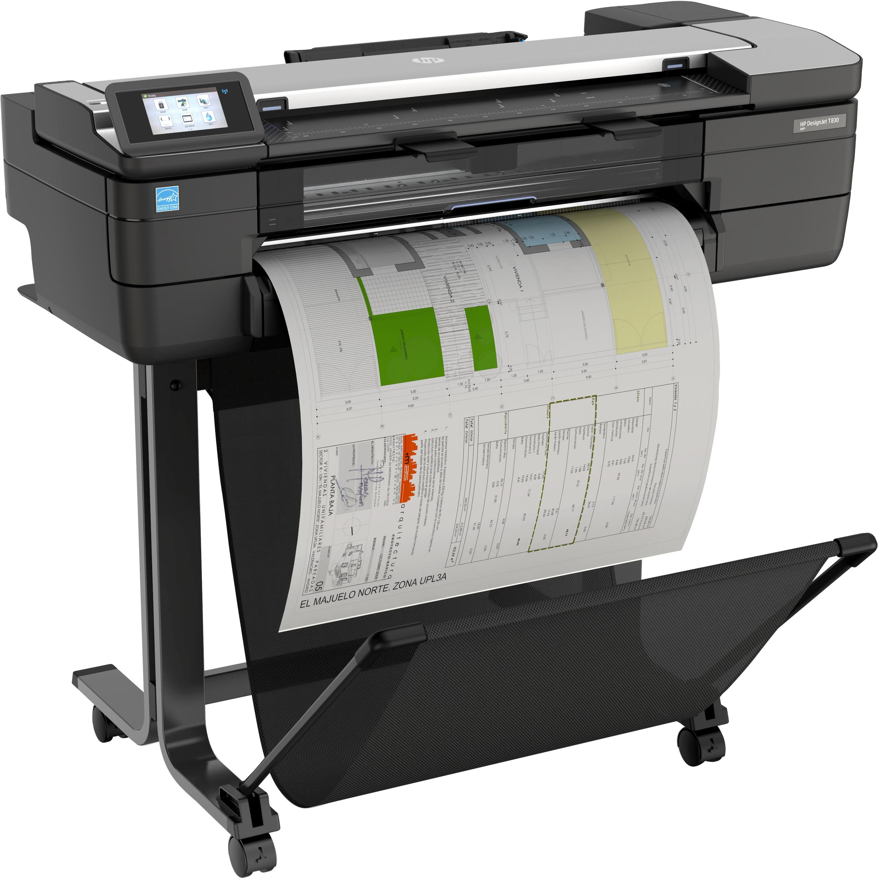 Plotter Multifunções HP DesignJet T830 24" (USB Tipo-A - Preto e Prateado), miniatura 4