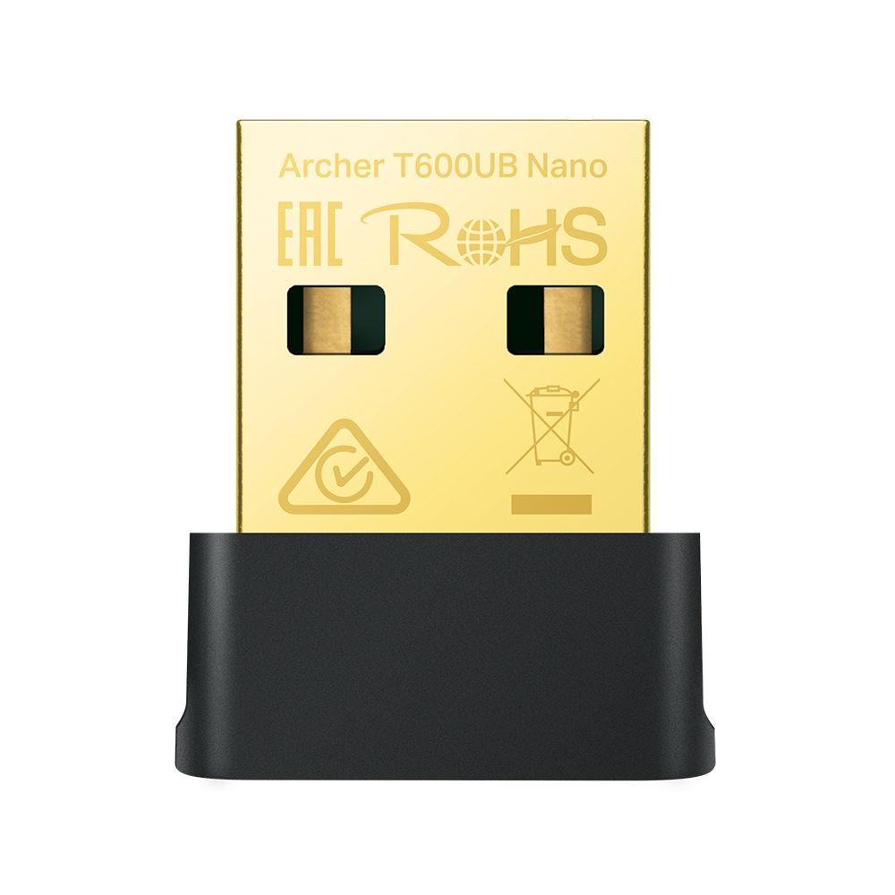 Adaptador USB Wi-Fi e Bluetooth TP-LINK ARCHER T600UB NANO (433 Mbit/s - 2,4-5 GHz - Preto)