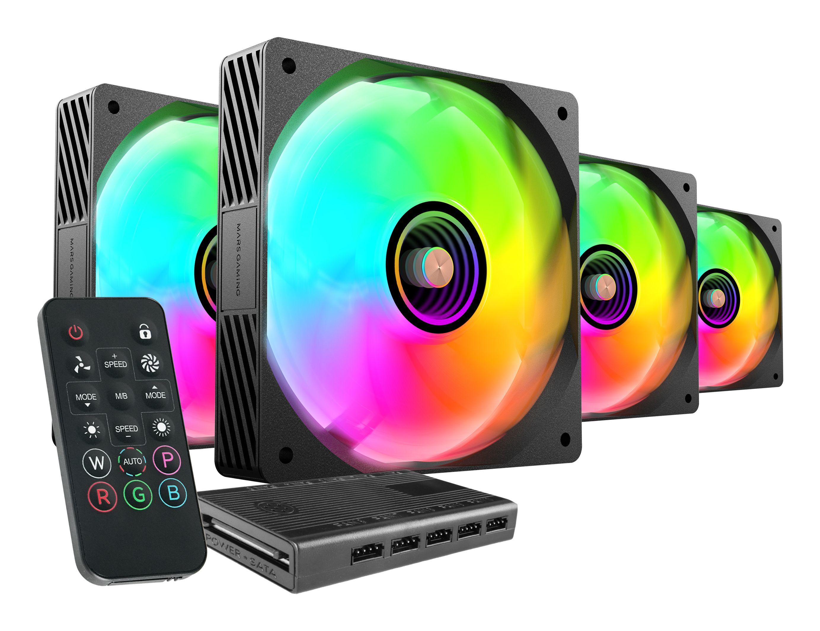 Kit de Ventoinhas MARS GAMING MF-SI4KIT (Preto)