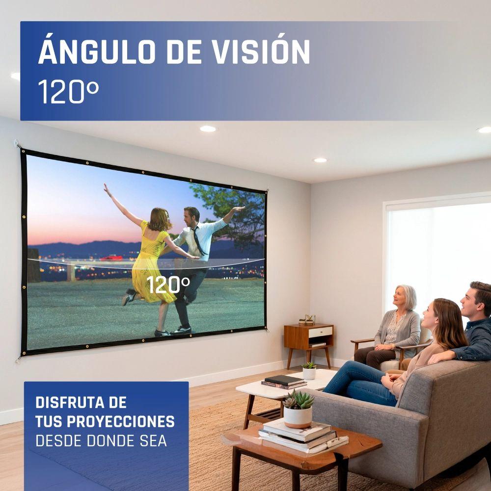Ecrã de Projeção Dobrável IGGUAL ECO-COST IGG318133 (2,54 m - 100" - Branco), miniatura 5