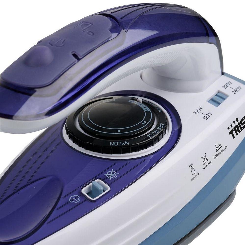 Ferro de Engomar a Vapor de Viagem TRISTAR ST-8152 (1100 W - 0,06 l - Base de cerâmica - Azul), miniatura 4