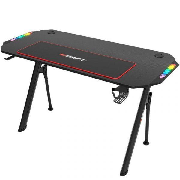 Secretária Gaming DRIFT DZ175 RGB (1200 x 600 mm - 100 kg - Forma retangular - Preto), miniatura 2