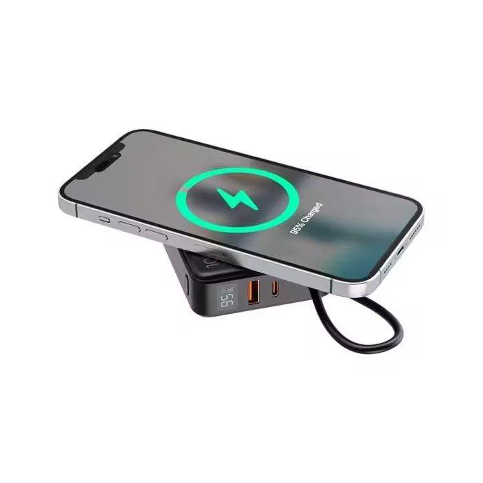 Powerbank Sem Fios GEMBIRD PB10-WPC15-LCD-01 (10000 mAh - 20 W - 15 W - Preto), miniatura 4