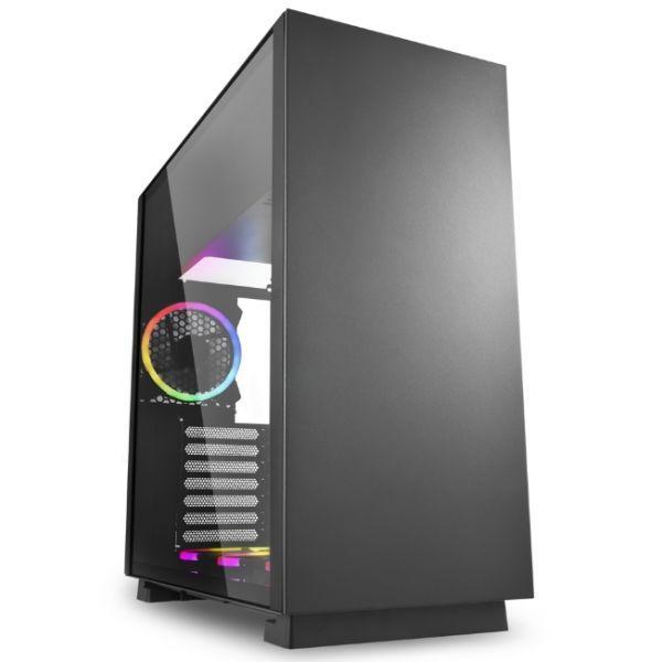 Caixa PC SHARKOON Pure Steel RGB (Midi Tower - Aço, vidro temperado - ARGB - Preto)