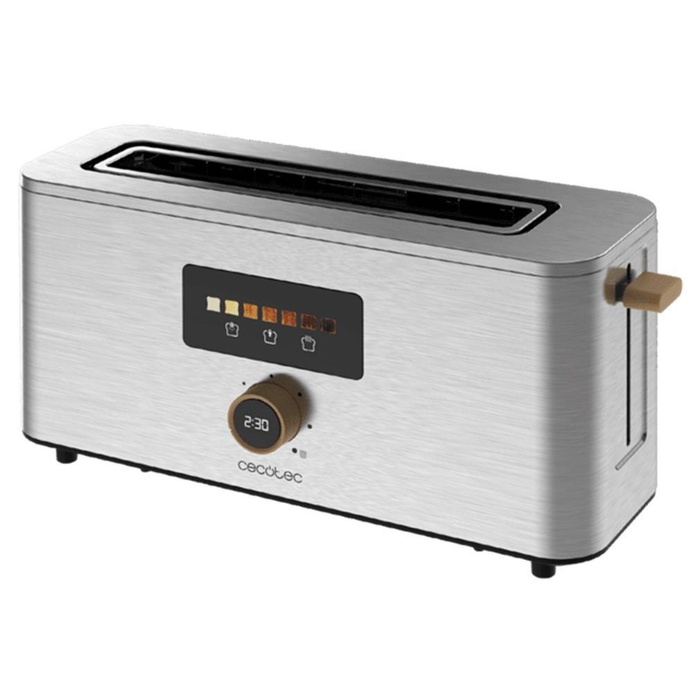 Torradeira CECOTEC Touch&Toast Extra (1000 W - 2 fatias - Inox)