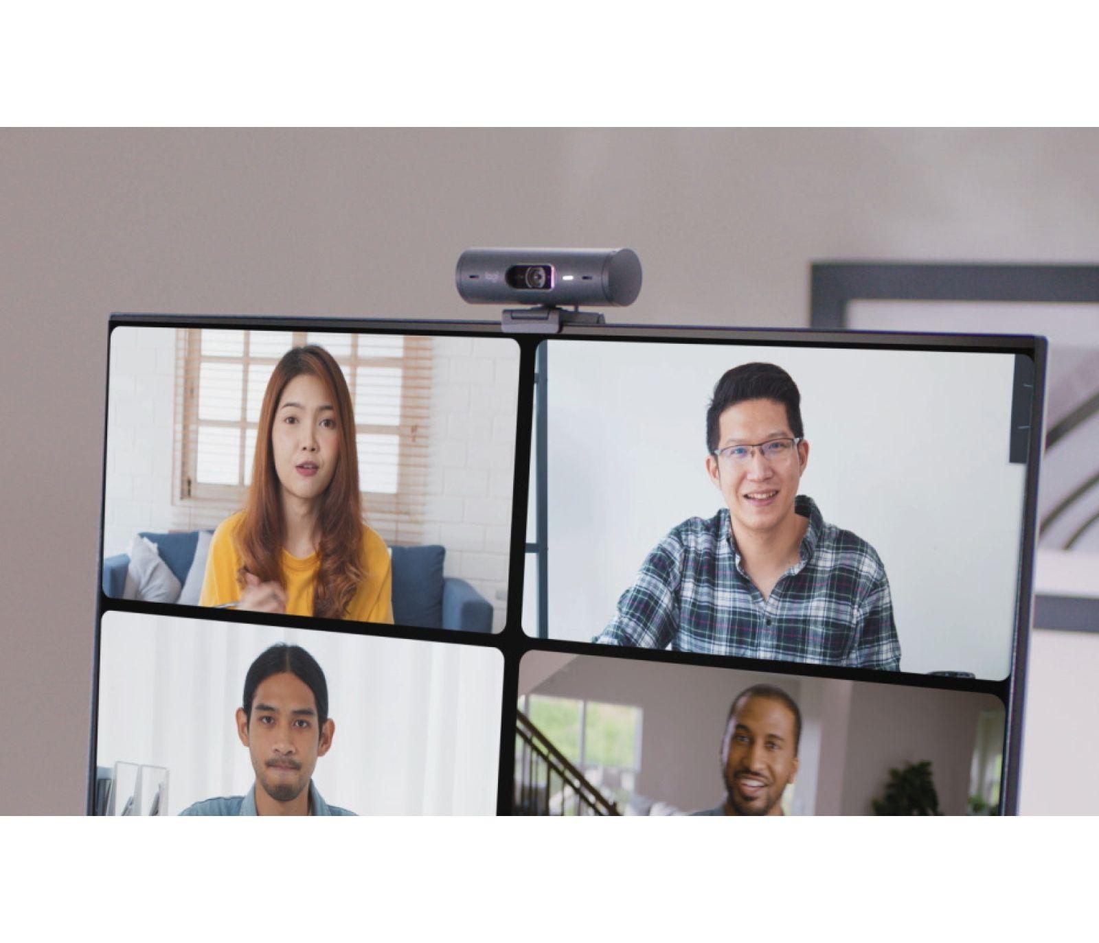 Webcam LOGITECH Brio 500 (USB Tipo C - Grafite), miniatura 3