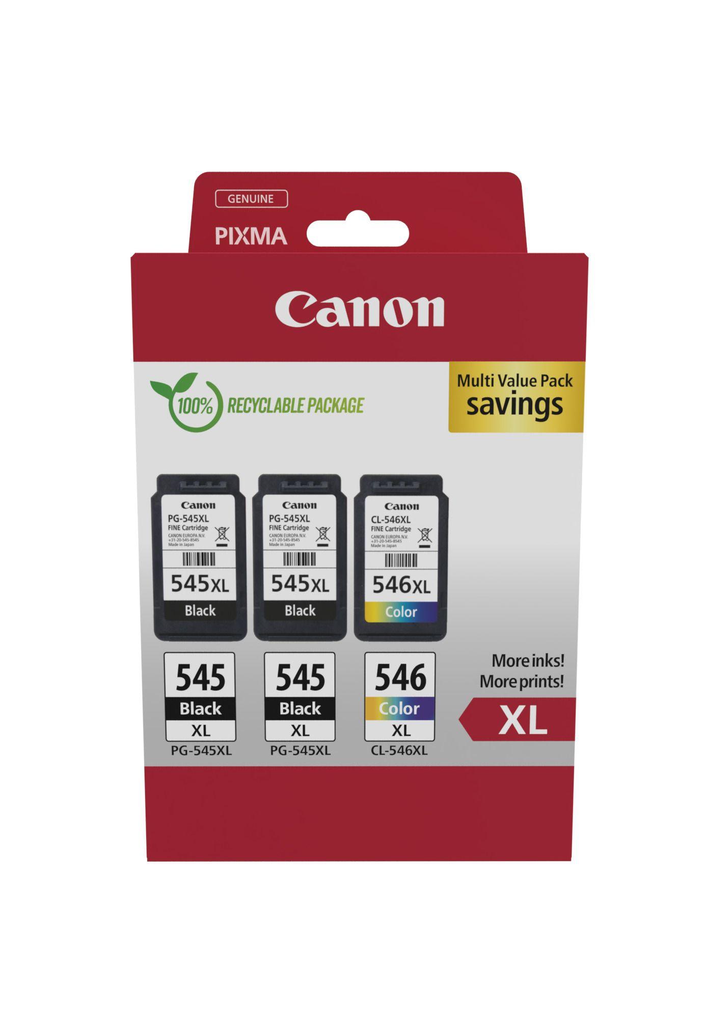 Tinteiro Multipack CANON 2x PG-545XL/CL-546XL (800 páginas)