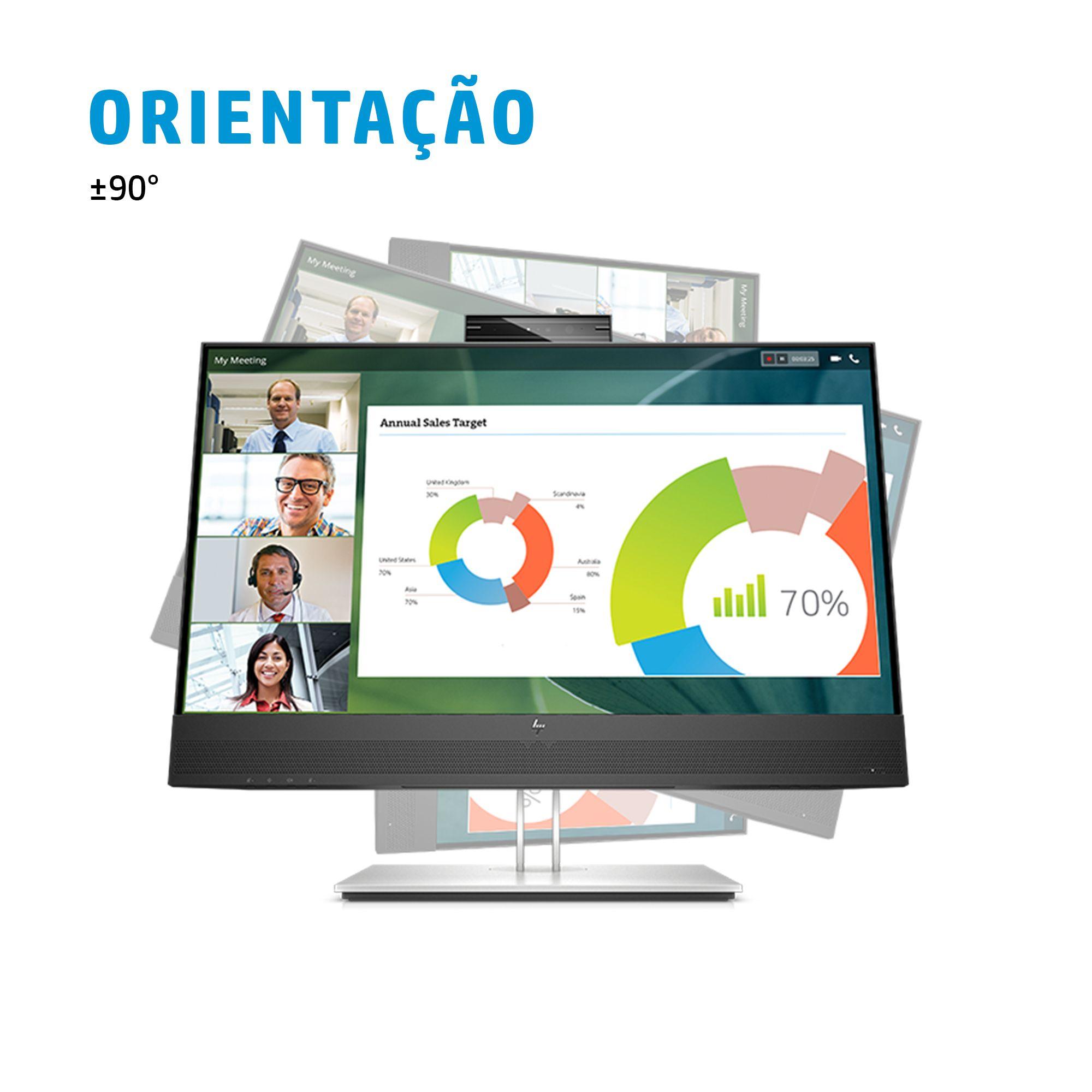 Monitor HP E24mv G4 (23,8" - IPS - 60 Hz - Preto) — miniatura 8