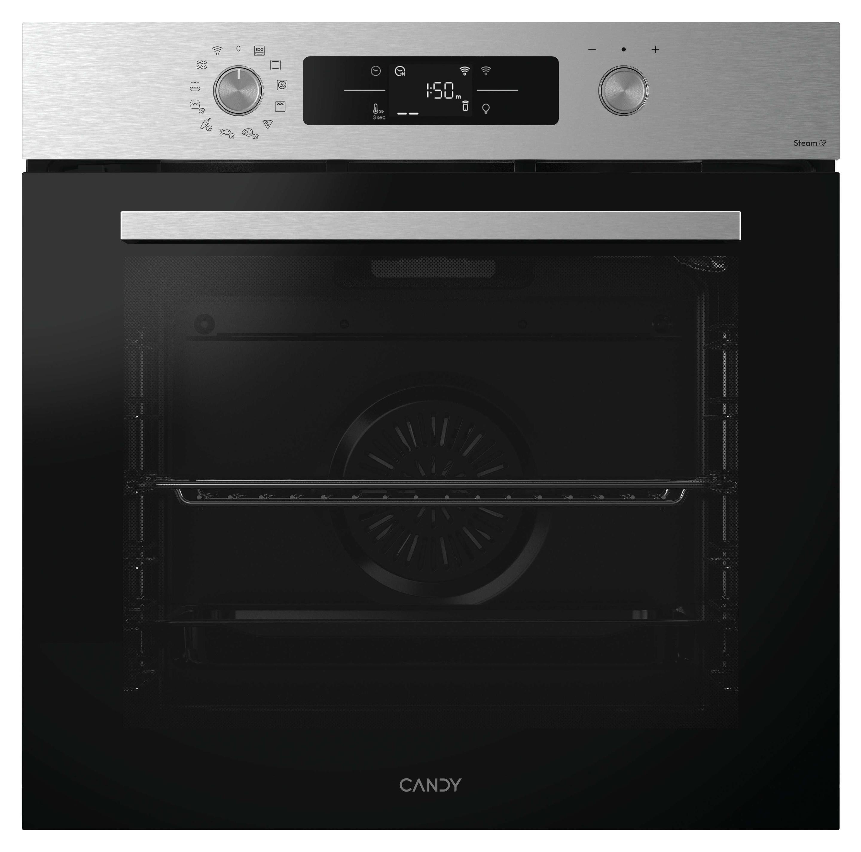 Forno de Encastre CANDY CA6NP5B3EHTX (Forno elétrico - 78 l - Hidrolítica - Preto/Inox)