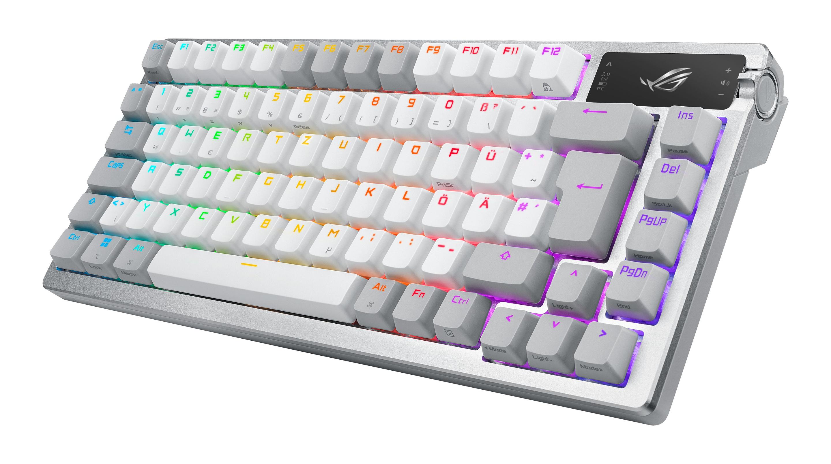 Teclado ASUS ROG Azoth White (Alemão - Interruptor de chave mecânico - 75% - Branco) — miniatura 3