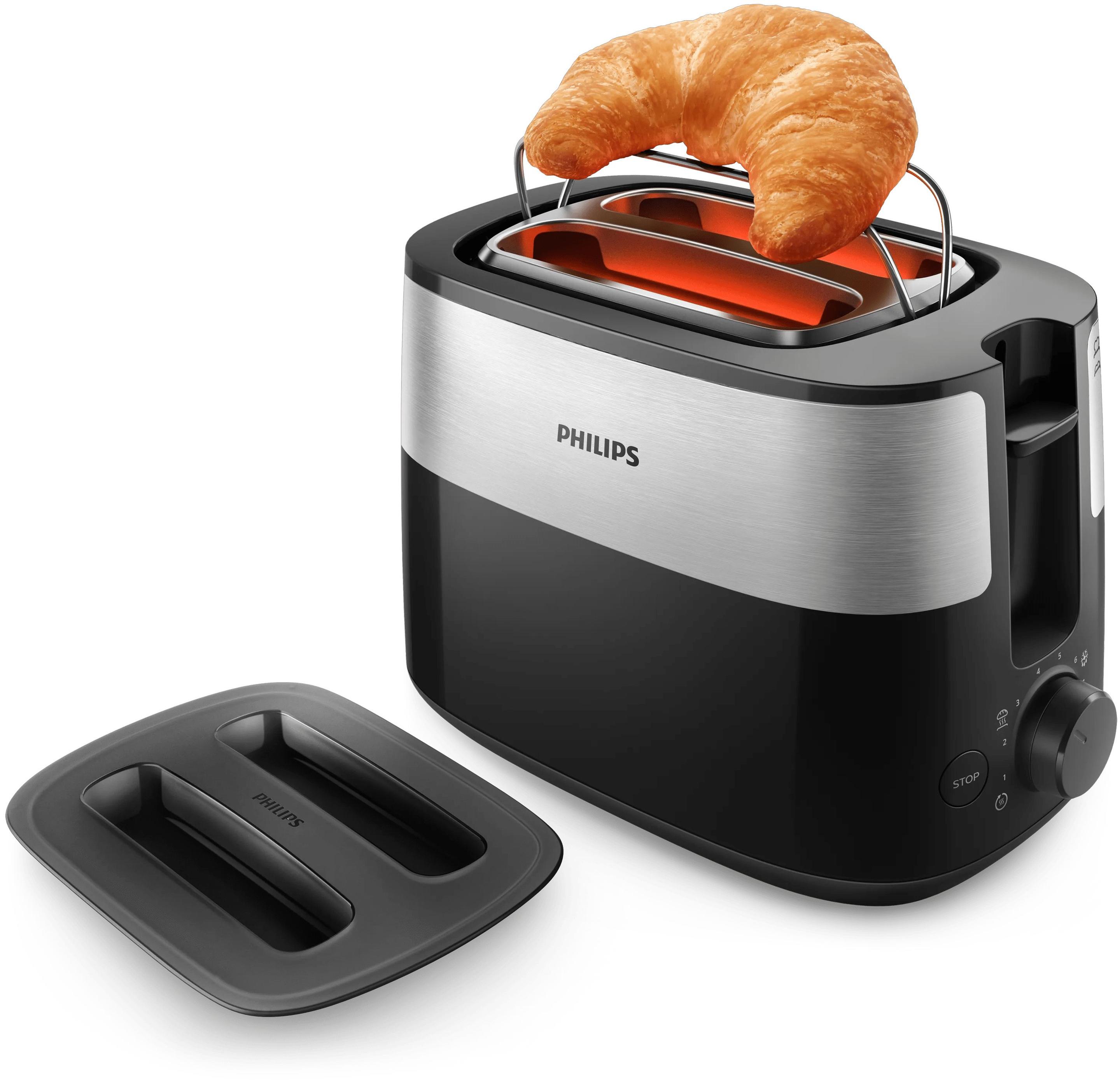 Torradeira PHILIPS HD2517/90 (900 W - 2 fatias - Metal - Preto e Prateado) — miniatura 6