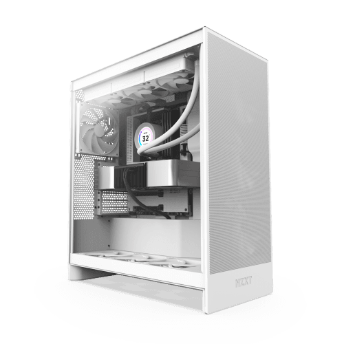 Caixa PC ATX NZXT H7 Flow 2024 (Mini-ITX, ATX, EATX - ATX, SFX, SFX-L - Midi Tower - Branca)