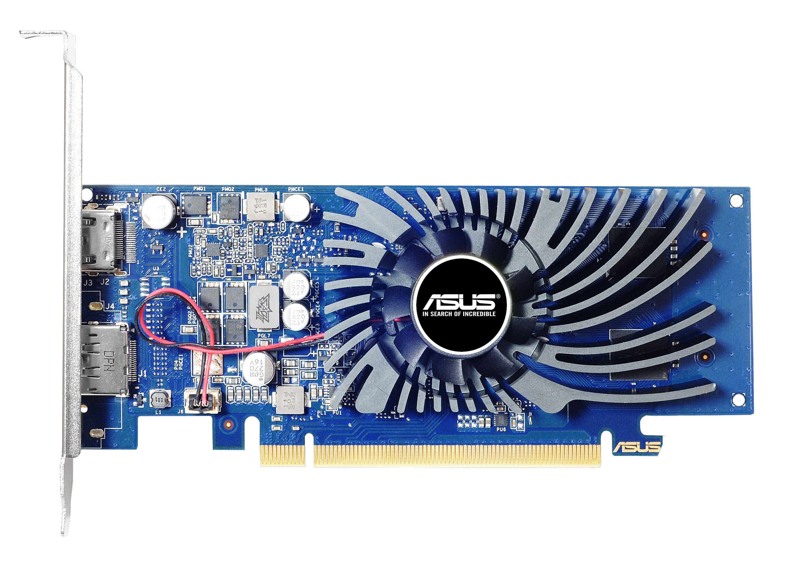 Placa Gráfica ASUS GeForce GT 1030 BRK (GeForce GT 1030 - 6008 MHz - Perfil Baixo - Preto/Azul)