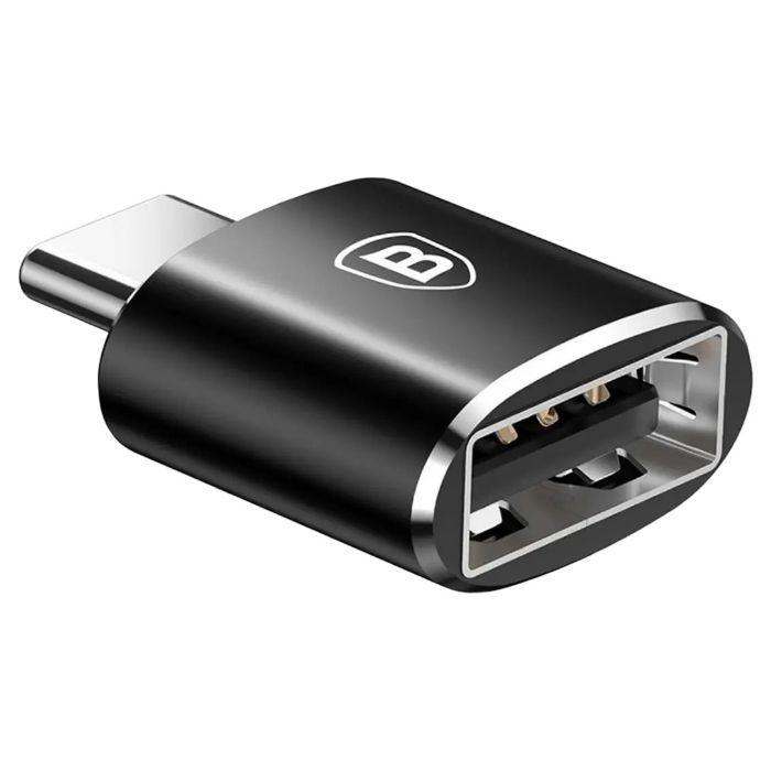 Adaptador OTG BASEUS CATOTG-01 (USB Tipo C - USB-A - Preto), miniatura 2