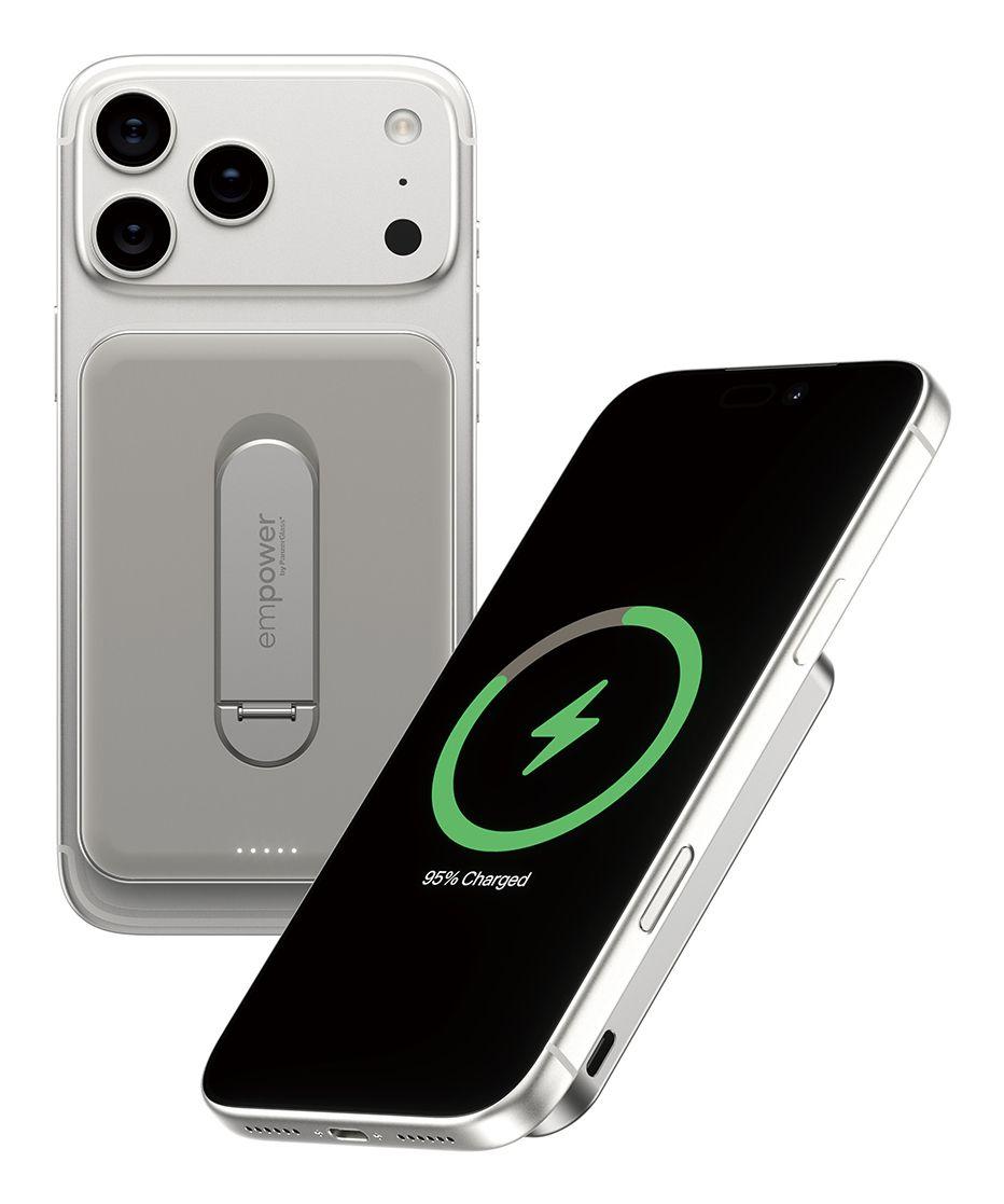 Powerbank PANZERGLASS empower™ Bank w. Spin Stand (5000 mAh - USB Type-C - Titânio), miniatura 4