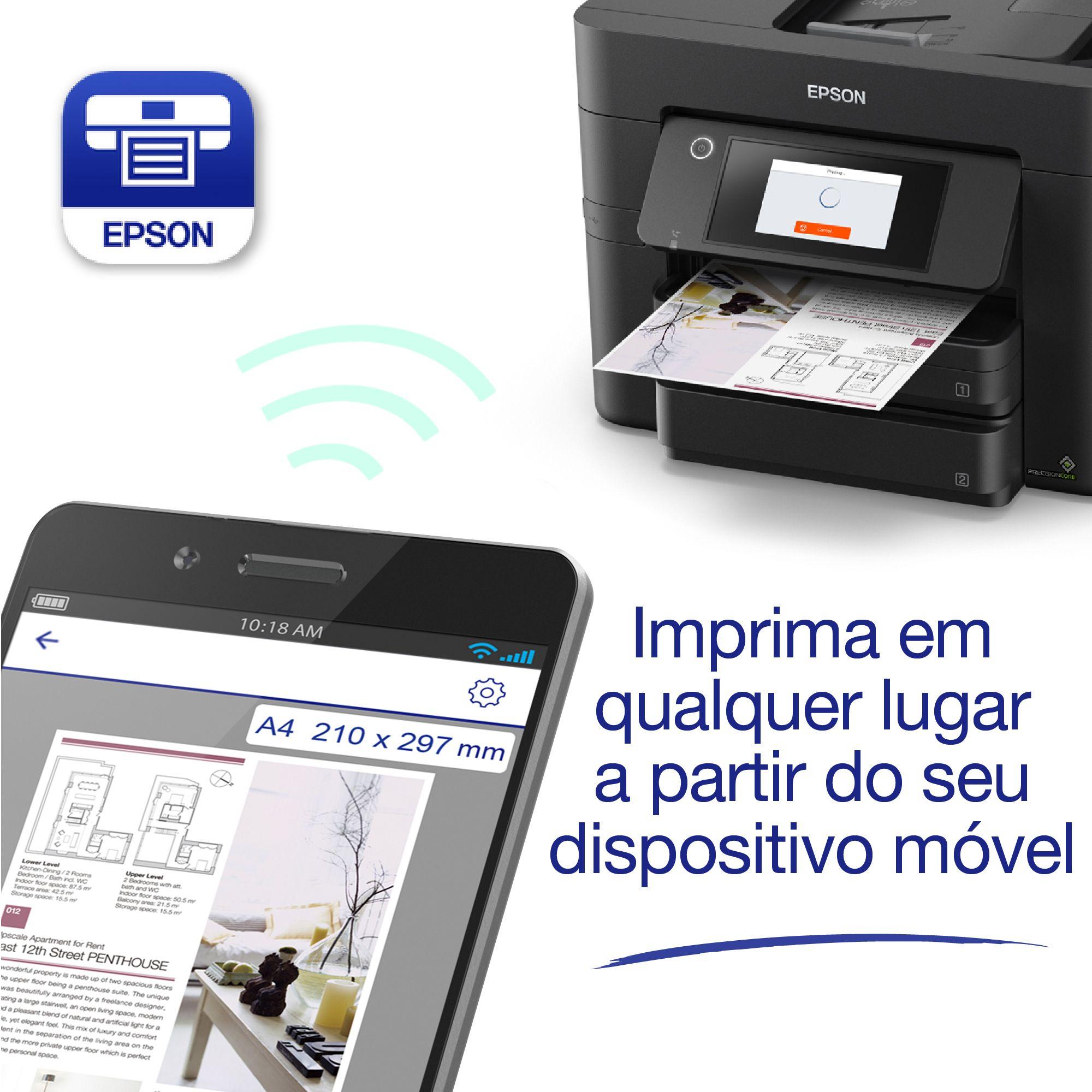 Impressora Multifunções EPSON WorkForce Pro WF-4830DTWF (A4 - Impressão a cores - 500 folhas - Preto) — miniatura 6